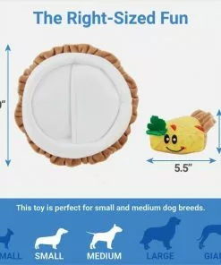 Frisco Brunch Quiche 2-in-1 Plush Squeaky Dog Toy 7 Frisco Brunch Quiche 2-in-1 Plush Squeaky Dog Toy -Pet Food Gear Shop 297248 PT1. SY630 V1643916394