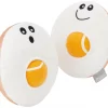 Frisco Brunch Egg in Hole 2-in-1 Plush with Tennis Ball Dog Toy