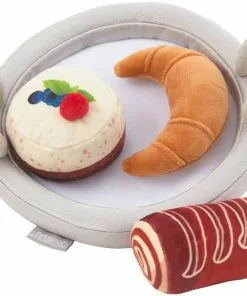 Frisco Brunch Pastry Tray Plush Squeaky Dog Toy, 4 count