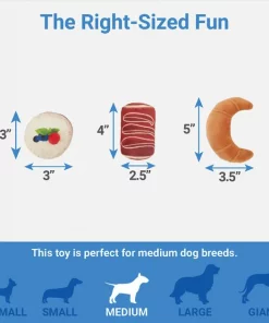 Frisco Brunch Pastry Tray Plush Squeaky Dog Toy, 4 count -Pet Food Gear Shop 297262 PT2. SY630 V1643916710