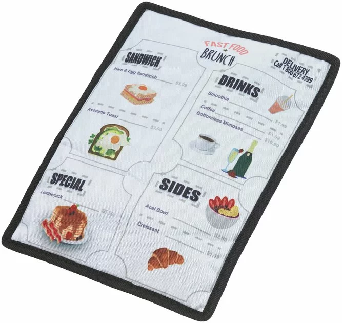 Frisco Brunch Menu Ballistic Nylon Flat Plush Squeaky Dog Toy 3 Frisco Brunch Menu Ballistic Nylon Flat Plush Squeaky Dog Toy