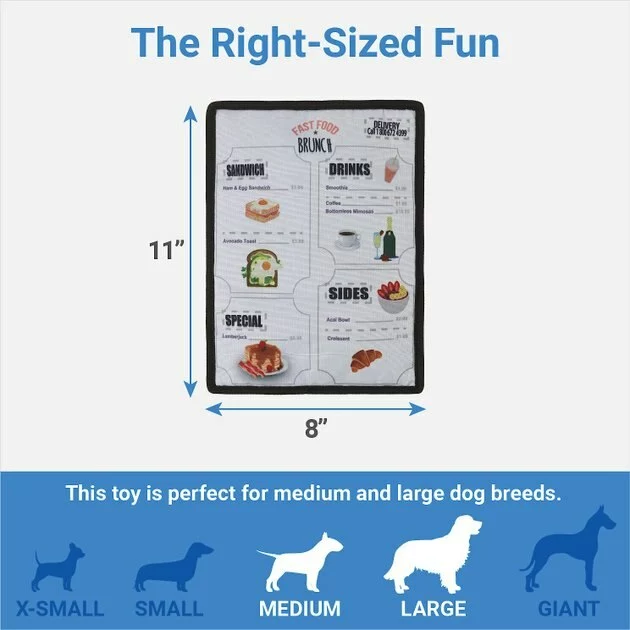 Frisco Brunch Menu Ballistic Nylon Flat Plush Squeaky Dog Toy 4 Frisco Brunch Menu Ballistic Nylon Flat Plush Squeaky Dog Toy - Image 2