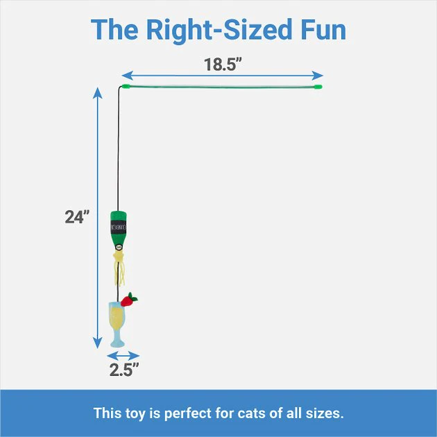 Frisco Brunch Mimosa Teaser Wand Cat Toy with Catnip 4 Frisco Brunch Mimosa Teaser Wand Cat Toy with Catnip - Image 2