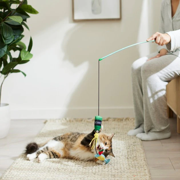 Frisco Brunch Mimosa Teaser Wand Cat Toy with Catnip 5 Frisco Brunch Mimosa Teaser Wand Cat Toy with Catnip - Image 3