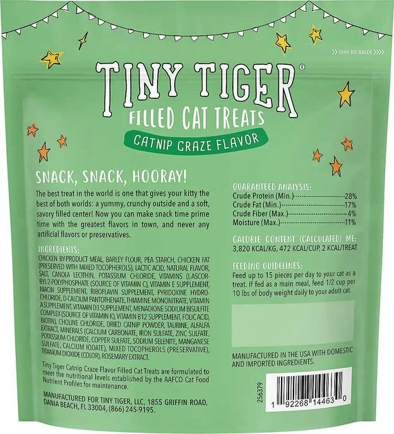 Tiny Tiger||Frisco Tiny Tiger Catnip Craze Flavor Filled Cat Treats, 16-oz bag + Frisco Melamine Dog & Cat Treat Jar with Bamboo Lid, 8 Cups 5 Tiny Tiger||Frisco Tiny Tiger Catnip Craze Flavor Filled Cat Treats, 16-oz bag + Frisco Melamine Dog & Cat Treat Jar with Bamboo Lid, 8 Cups - Image 3