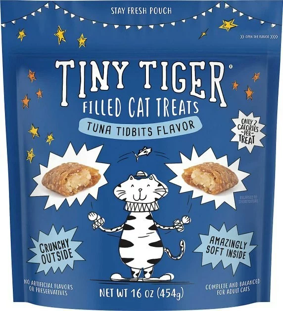 Tiny Tiger||Frisco Tiny Tiger Tuna Tidbits Flavor Filled Cat Treats, 16-oz bag + Frisco Melamine Dog & Cat Treat Jar with Bamboo Lid, 8 Cups 4 Tiny Tiger||Frisco Tiny Tiger Tuna Tidbits Flavor Filled Cat Treats, 16-oz bag + Frisco Melamine Dog & Cat Treat Jar with Bamboo Lid, 8 Cups - Image 2