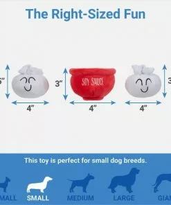 Frisco Dumpling Hide & Seek Puzzle Plush Squeaky Dog Toy, 4 count -Pet Food Gear Shop 298881 PT2. SY630 V1640883705