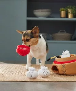 Frisco Dumpling Hide & Seek Puzzle Plush Squeaky Dog Toy, 4 count -Pet Food Gear Shop 298881 PT3. SY630 V1640269083