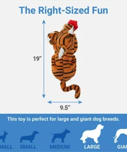 Frisco Tiger Plush Squeaky Dog Toy -Pet Food Gear Shop 298891 PT1. SY630 V1640883697