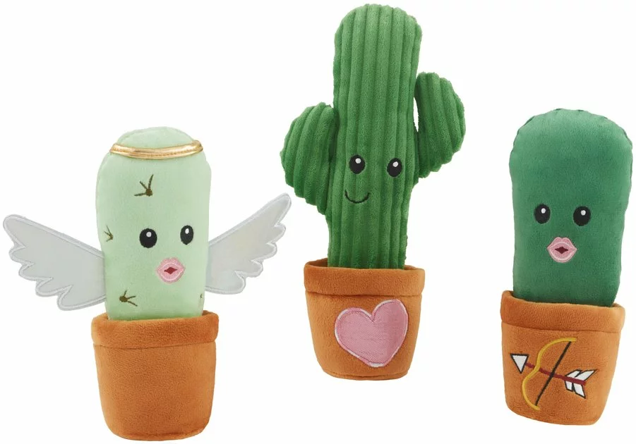 Frisco Cactus Plush Squeaky Dog Toy, 3 count 3 Frisco Cactus Plush Squeaky Dog Toy, 3 count