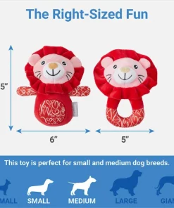 Frisco Lions Plush Squeaky Puppy Toy, 2 count -Pet Food Gear Shop 298935 PT1. SY630 V1640284898