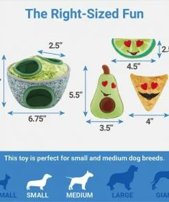 Frisco Guacamole Bowl Hide & Seek Puzzle Plush Squeaky Dog Toy -Pet Food Gear Shop 298941 PT1. SY630 V1640284888
