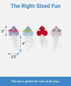 Frisco Heart Mice Plush Cat Toy with Catnip, Medium, 4 count -Pet Food Gear Shop 298954 PT1. SY630 V1640284899