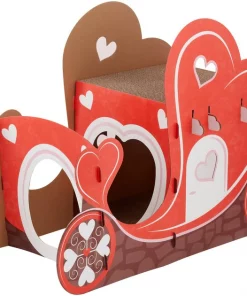 Frisco Love Carriage Cardboard Cat House, 2-Story