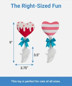 Frisco Heart Lollipops Plush Cat Toy with Catnip, 2 count -Pet Food Gear Shop 301569 PT1. SY630 V1640284885