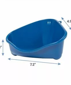 Frisco Corner Litter Box, Navy, X-Small + Small Animal Bedding, White -Pet Food Gear Shop 301918 PT2. SY630 V1644968489