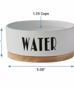 Frisco Ceramic Dog & Cat Water + Food Bowl with Wood Base 12 Frisco Ceramic Dog & Cat Water + Food Bowl with Wood Base -Pet Food Gear Shop 302414 PT2. SY630 V1623058055