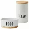 Frisco Ceramic Dog Bowl with Wood Base, 2.5 Cups + Treat Jar, 4 Cups 1 Frisco Ceramic Dog Bowl with Wood Base, 2.5 Cups + Treat Jar, 4 Cups -Pet Food Gear Shop 302418 MAIN. SY630 V1623055041