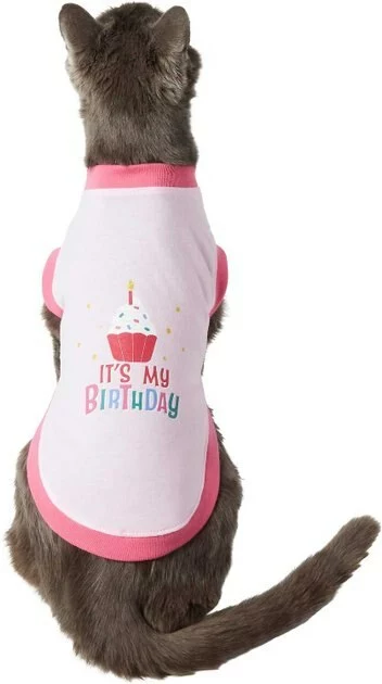 Frisco Confetti Birthday Hat, Small/Medium + Dog & Cat T-Shirt, Pink 8 Frisco Confetti Birthday Hat, Small/Medium + Dog & Cat T-Shirt, Pink - Image 6