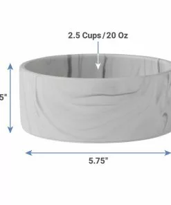 Frisco Marble Design Non-skid Ceramic Dog Bowl + Treat Jar with Wood Lid, 3.75 Cups 14 Frisco Marble Design Non-skid Ceramic Dog Bowl + Treat Jar with Wood Lid, 3.75 Cups -Pet Food Gear Shop 302482 PT3. SY630 V1623080842