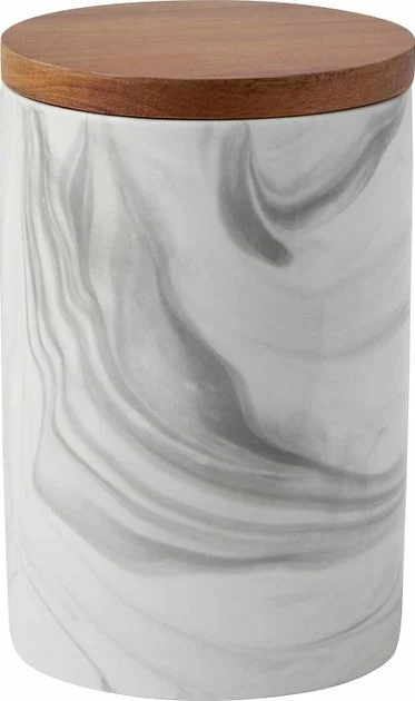 Frisco Marble Design Non-skid Ceramic Dog Bowl + Treat Jar with Wood Lid, 3.75 Cups 8 Frisco Marble Design Non-skid Ceramic Dog Bowl + Treat Jar with Wood Lid, 3.75 Cups - Image 6