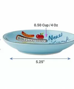 Frisco New York Non-skid Ceramic Dish, 0.50 Cup + Cat Bowl, 1.50 Cups -Pet Food Gear Shop 302488 PT3. SY630 V1623042163