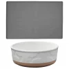 Frisco Silicone Food Mat, Gray, Large + Bones Non-skid Ceramic Dog Bowl -Pet Food Gear Shop 302516 MAIN. SY630 V1623063756