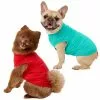 Frisco Basic Dog & Cat T-Shirt, Red + Teal
