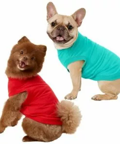 Frisco Basic Dog & Cat T-Shirt, Red + Teal
