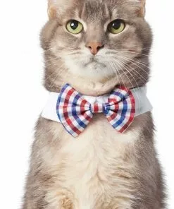 Frisco Plaid Dog & Cat Bow Tie, Red & Blue + Orange & Blue -Pet Food Gear Shop 302786 PT2. SY630 V1623058048