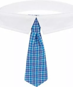 Frisco Plaid Dog & Cat Neck Tie, Blue Plaid + Polka Dot, Teal -Pet Food Gear Shop 302794 PT3. SY630 V1623061044