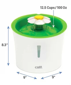 Catit||Frisco Catit Flower Plastic Fountain, 100-oz + Frisco Pet Toy & Bowl Cleaning Wipes -Pet Food Gear Shop 303288 PT2. SY630 V1623038844