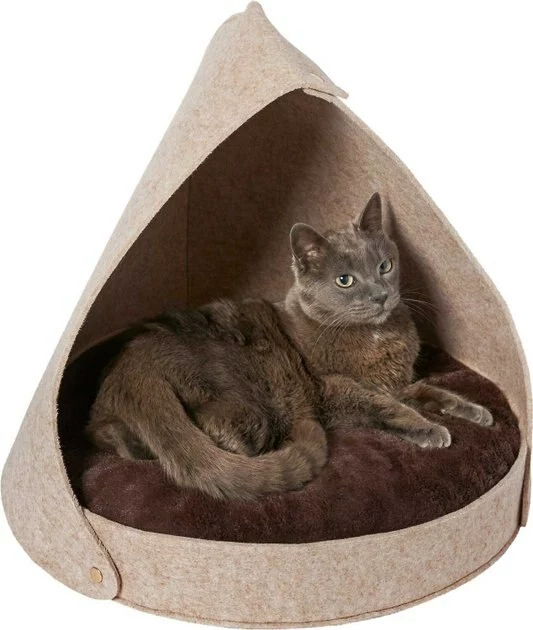 Frisco 21-in Sisal Scratching Post with Toy, Cream + Felt Removable Hood Cave Cat & Dog Covered Bed, Brown 7 Frisco 21-in Sisal Scratching Post with Toy, Cream + Felt Removable Hood Cave Cat & Dog Covered Bed, Brown - Image 5