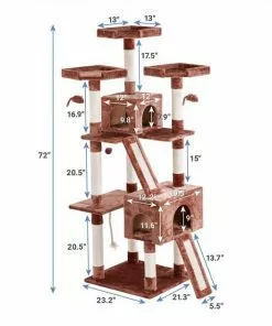Frisco 52-in + 72-in Faux Fur Tree & Condo -Pet Food Gear Shop 303334 PT2. SY630 V1623060455