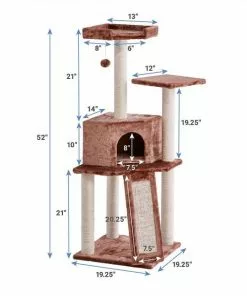 Frisco 52-in + 72-in Faux Fur Tree & Condo -Pet Food Gear Shop 303334 PT6. SY630 V1623034949