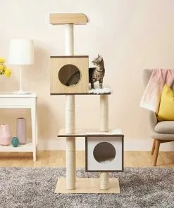 Frisco 62-in Modern Tree & Condo + Modern Tunnel Elevated Cat Bed 14 Frisco 62-in Modern Tree & Condo + Modern Tunnel Elevated Cat Bed -Pet Food Gear Shop 303344 PT4. SY630 V1623089260