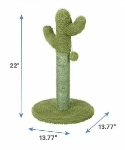 Frisco Cactus Cat Scratching Post, 22-in + Plush Squeaking Burrito Dog Toy -Pet Food Gear Shop 303376 PT2. SY630 V1623071554