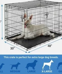 Frisco Fold & Carry Double Door Collapsible Wire Dog Crate & Mat Kit + Stainless Steel Bowl, 4.75-cup, 2 count -Pet Food Gear Shop 303424 PT2. SY630 V1623057160