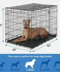 Frisco Heavy Duty Fold & Carry Double Door Collapsible Wire Crate & Mat Kit, + Extra Large Dog Training & Potty Pads, 28 x 34-in, 150 count, Unscented -Pet Food Gear Shop 303458 PT2. SY630 V1623166665