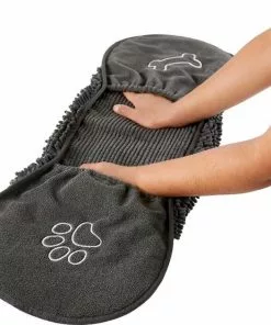 Frisco Microfiber Chenille Shammy Towel + Paw Print Mat, Gray, Large 14 Frisco Microfiber Chenille Shammy Towel + Paw Print Mat, Gray, Large -Pet Food Gear Shop 303468 PT3. SY630 V1623046351