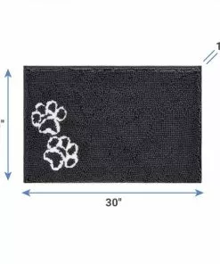 Frisco Microfiber Chenille Shammy Towel + Paw Print Mat, Gray, Large 17 Frisco Microfiber Chenille Shammy Towel + Paw Print Mat, Gray, Large -Pet Food Gear Shop 303468 PT6. SY630 V1623057453