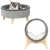 Frisco Modern Round + Tunnel Elevated Cat Bed