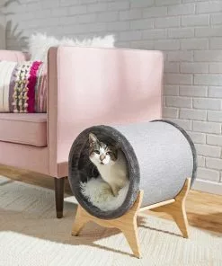 Frisco Modern Round + Tunnel Elevated Cat Bed 17 Frisco Modern Round + Tunnel Elevated Cat Bed -Pet Food Gear Shop 303470 PT7. SY630 V1623061662