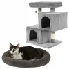 Frisco Self Warming Bolster Round Bed, Gray + 33-in Faux Fur Cat Tree & Condo, Gray 2 Frisco Self Warming Bolster Round Bed, Gray + 33-in Faux Fur Cat Tree & Condo, Gray -Pet Food Gear Shop 303574 MAIN. SY630 V1623036151