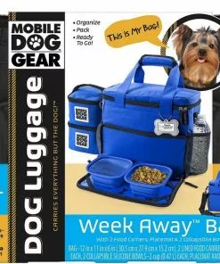 Mobile Dog Gear||Frisco Mobile Dog Gear Week Away Tote Travel Bag, Black, Medium/Large + Frisco Hypoallergenic Grooming Wipes with Aloe for Dogs & Cats, Unscented, 50 count -Pet Food Gear Shop 303696 PT4. SY630 V1623090143
