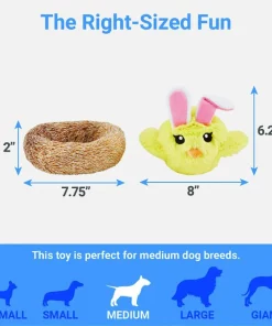 Frisco Easter Chick in Nest 2-in-1 Plush Squeaky Dog Toy -Pet Food Gear Shop 304962 PT1. SY630 V1642441109