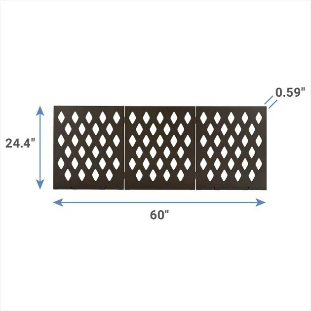 Frisco Deco Diamond Shape 3-Panel Dog Gate 4 Frisco Deco Diamond Shape 3-Panel Dog Gate - Image 2