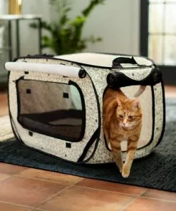Frisco Collapsible Cat Cage, Litter Box, & Mat -Pet Food Gear Shop 306999 PT6. SY630 V1634830497