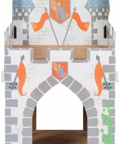 Frisco Castle Cardboard Cat House, 2-Story -Pet Food Gear Shop 308822 PT2. SY630 V1642088301