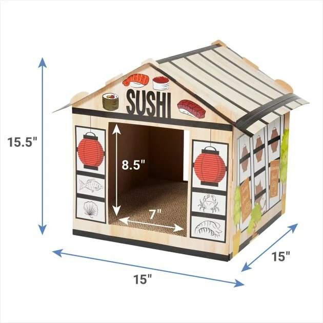 Frisco Sushi Shop Cardboard Cat House 4 Frisco Sushi Shop Cardboard Cat House - Image 2